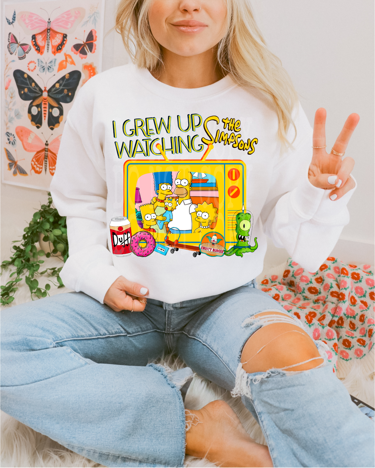 I GREW UP WATCHING THE SIMPSONS PNG DESIGN