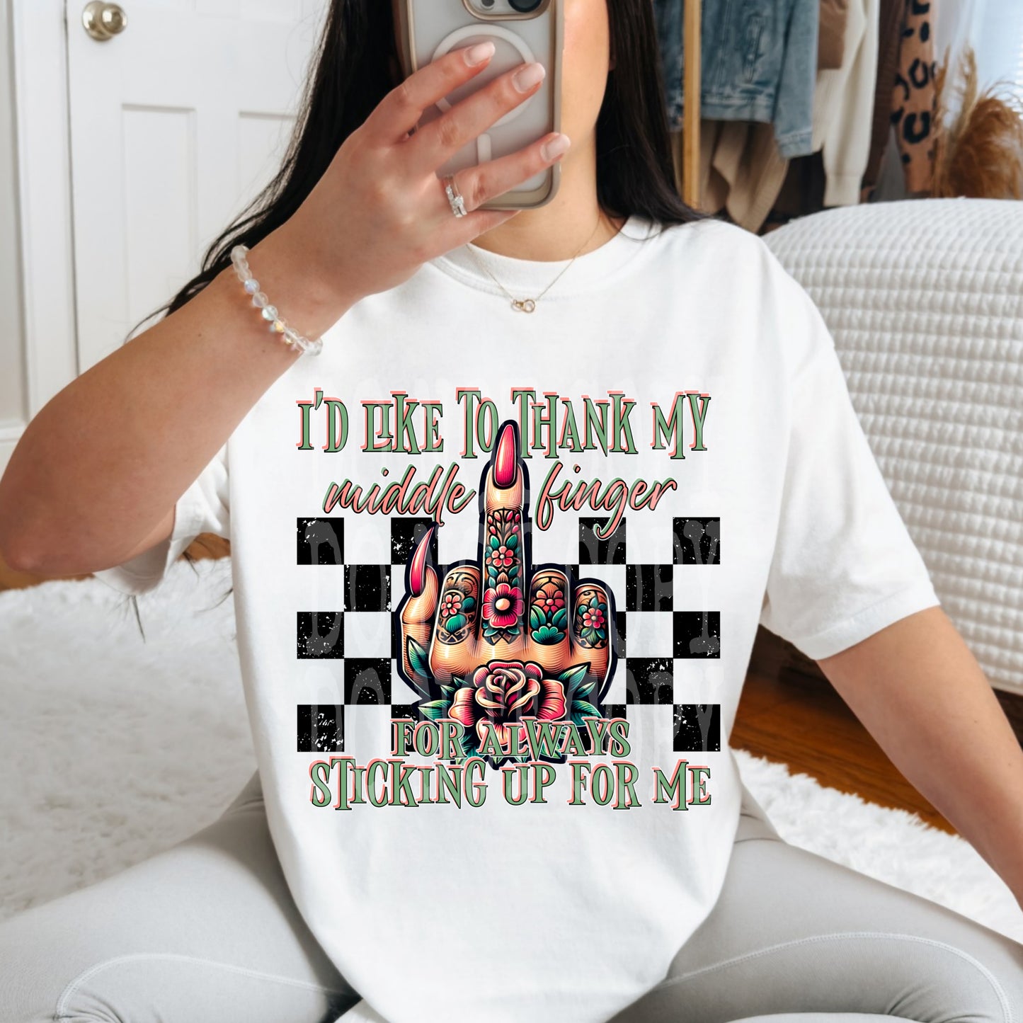 THANK MY MIDDLE FINGER PNG DESIGN