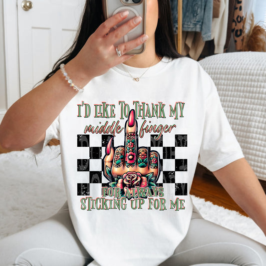 THANK MY MIDDLE FINGER PNG DESIGN
