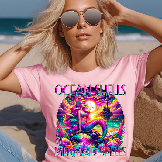 OCEAN SHELLS & MERMAID SPELLS PNG DESIGN