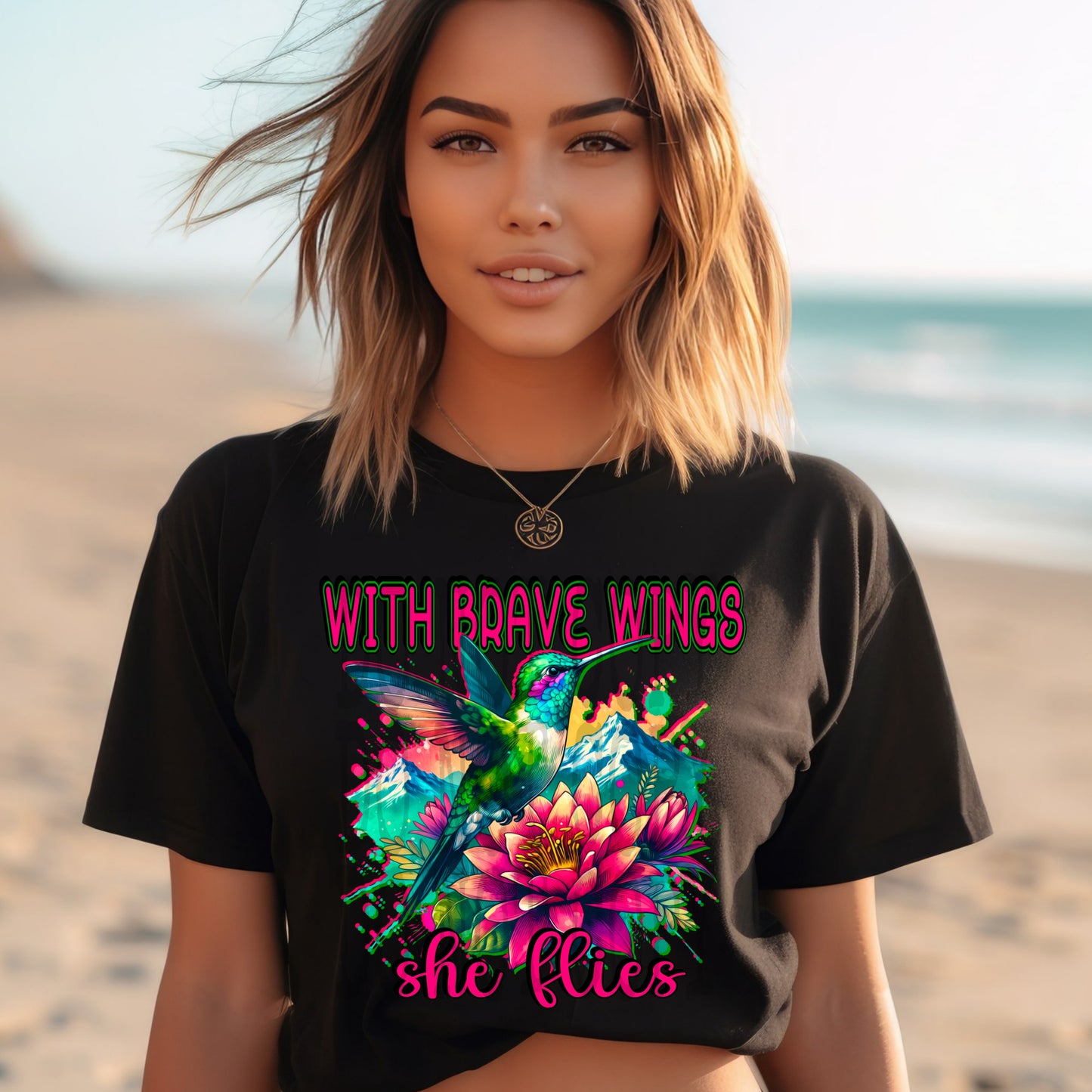 WITH BRAVE WINGS PNG DESIGN