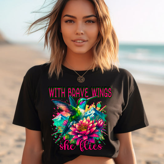 WITH BRAVE WINGS PNG DESIGN