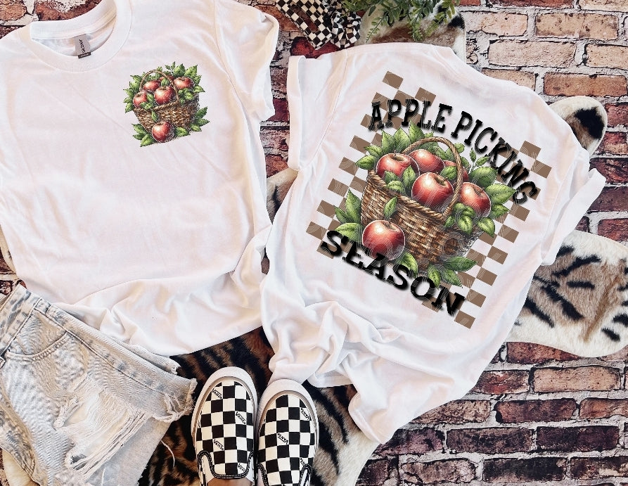 APPLE PICKING SEASON PNG DESIGN