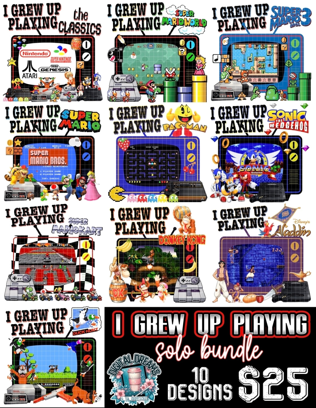 🎮🕹I GREW UP PLAYING SOLO BUNDLE🕹🎮