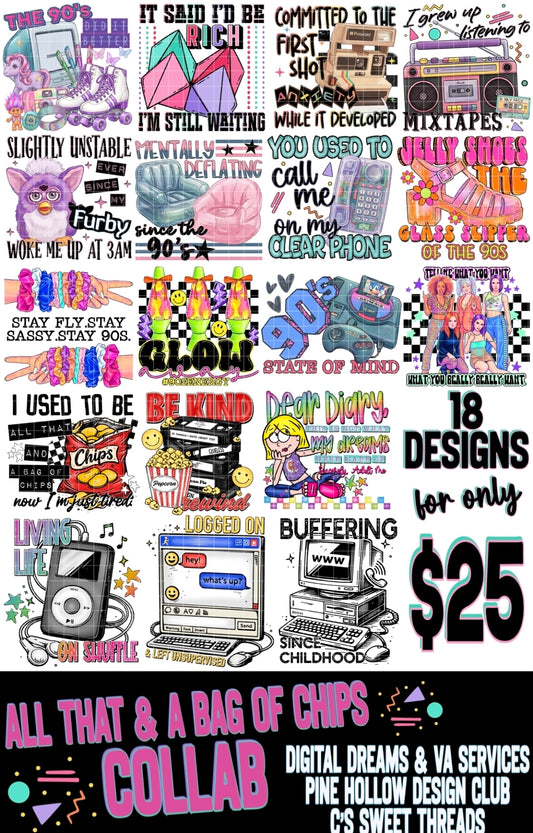 ALL THAT & A BAG OF CHIPS COLLAB W/ PINE HOLLOW DESIGN CLUB & C'S SWEET THREADS