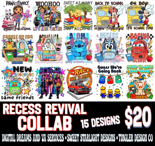 RECESS REVIVAL COLLAB W/ SWEET STARLIGHT DESIGNS & TINGLER DESIGN CO