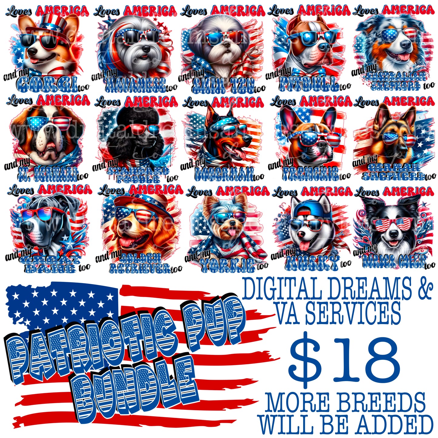 PATRIOTIC PUPS SOLO BUNDLE