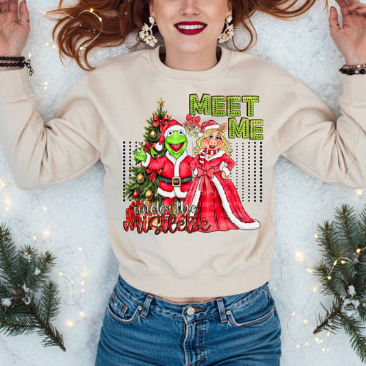 MEET ME UNDER THE MISTLETOE PNG DESIGN
